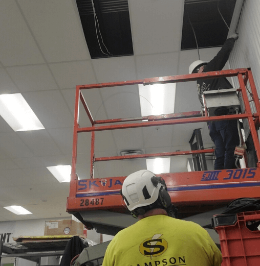 Man fixing